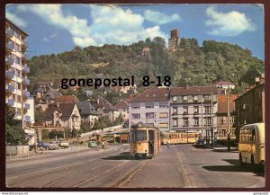 dc527 - GERMANY Karlsruhe- Durlach 1960s Turmberg Strassenbahn Trams Gas Station