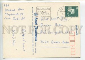 441245 Germany 1984 JAPAN Tokyo Hotel Takanawa RPPC cancellation advertising