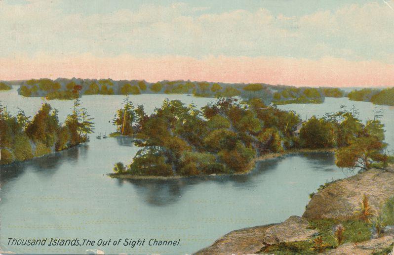 Out Of Sight Channel TI, Thousand Islands, New York - pm 1913 - DB