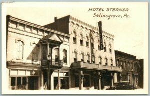 SELINSGROVE PA HOTEL STERNER ANTIQUE REAL PHOTO POSTCARD RPPC