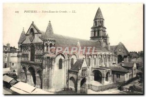 Old Postcard Poitiers Notre Dame La Grande