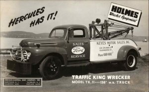 Ford Tow Truck Wrecker Hercules Body Poughkeepsie New York NY RPPC Postcard