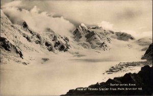 Malte Brun Hut New Zealand NZ Tasman Gacier Real Photo Vintage Postcard