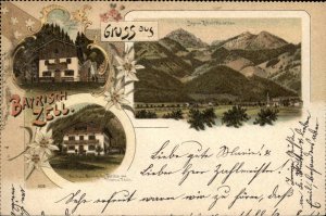 Gruss Aus Bayrisch Zell Bayrischzell Germany 1899 Used Postcard