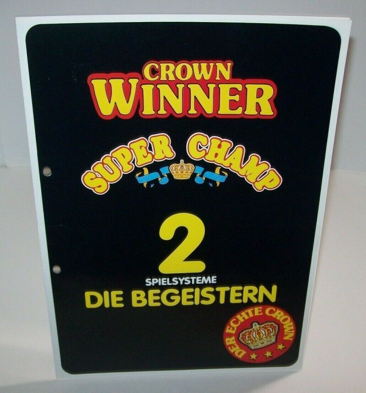 Crown Winner Super Champ FLYER Bergmann Original Slot Machine German Text 