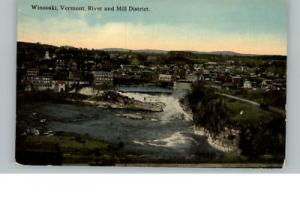 WINOOSKI VT River and Mill District c1910 Postcard