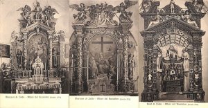 Italy Belluno Zoldo church Altars by Brustolon lot of 3 postcards 