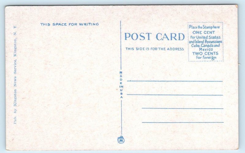 Greetings from COXSACKIE, New York NY ~ CATSKILLS Greene County c1920s  Postcard