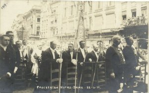 PC BELGIUM, BRUSSELS, PROCESSION NOTRE-DAME, Vintage REAL PHOTO Postcard(b30099)