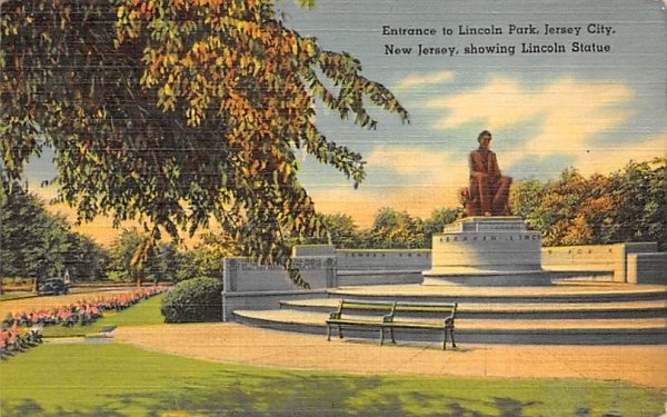Entrance to Lincoln Park in Jersey City, New Jersey