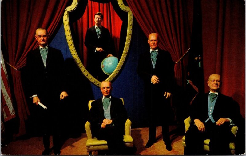 Vintage Presidents Wide World In Wax Museum Anaheim California Postcard 