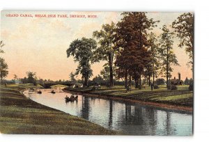 Detroit Michigan MI Postcard 1901-1907 Belle Isle Park Grand Canal