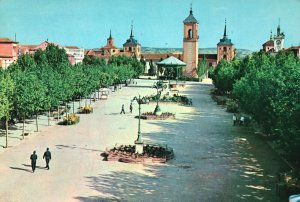 Vintage Postcard Alcala De Henares Cervante's Nice Square Madrid Spain ES