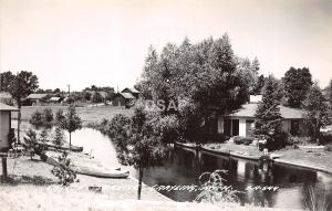 B91/ Grayling Michigan Mi Real Photo RPPC Postcard c40s Canoe Service