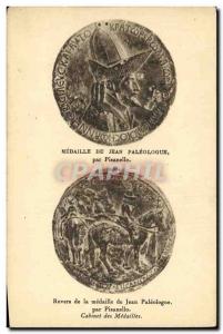 Old Postcard Medal of John Paleologus by Pisanello