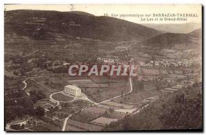 Postcard Old Barbazan Thermal Panoramic View Of The Lake and the Grand Hotel