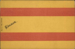 Spanje Spain Traditional Spanish Flag Pre-1910 Vintage Postcard