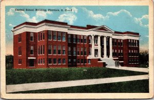 Vtg Florence South Carolina SC Central School Building 1910s Postcard