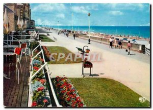 Postcard Moderne Cabourg Calvados promenade and the beach