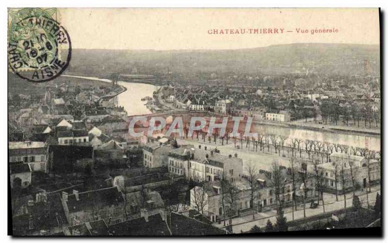 Old Postcard Castle Thierry General view