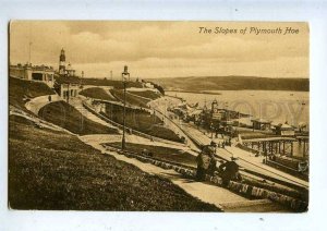 203127 UK Slopes of PLYMOUTH Hoe LIGHTHOUSE Vintage postcard