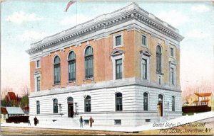 Postcard NY Chautauqua County Jamestown Court House & Port Office 1907 B1