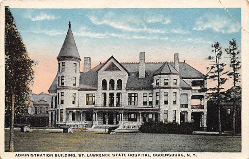 Administraiton Building, St Lawrence State Hospital Ogdensburg, New York, USA...