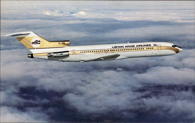 Libyan Arab Airlines Airplane Air Line Issued Vintage Advertising Postcard