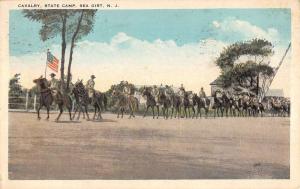 Sea Girt New Jersey State Camp Calvary Horses Antique Postcard K34644 