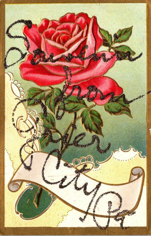 Pennsylvania Greetings From Grier City With Roses