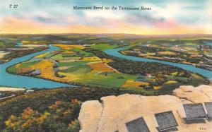 TN, Tennessee     MOCCASIN BEND From Lookout Mountain    c1940's Linen Postcard