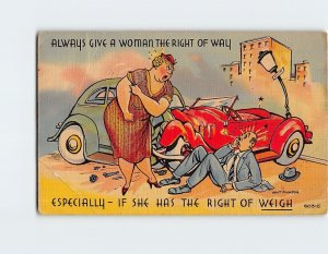 Postcard Greeting Card with Quote and Humor Comic Art Print