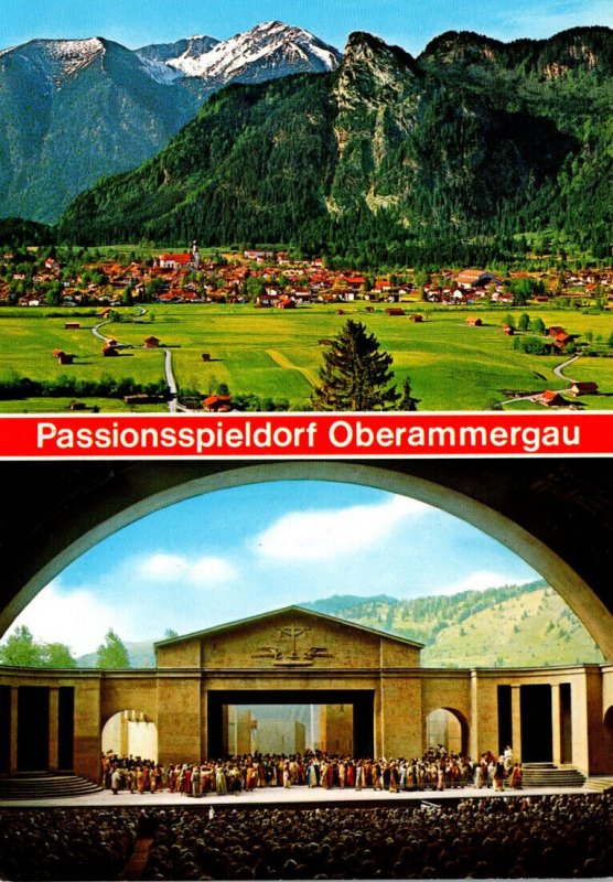 Germany Oberammergau Festspielhaus and Panoramic View