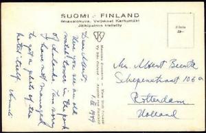 finland suomi, AULANKO, Aerial View (1949) RPPC