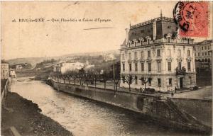 CPA RIVE-de-GIER - Quai Fleurdelix et Caisse d'Épargne (510280)