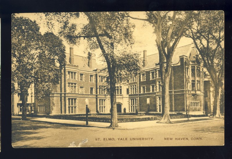New Haven, Connecticut/CT Postcard, St Elmo, Yale University, 1919!