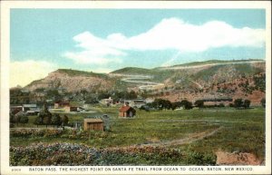 Raton Pass Santa Fe Trail Raton New Mexico NM c1920s Postcard