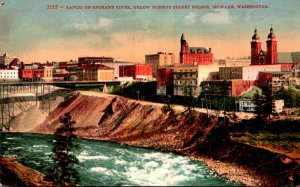 Washington Spokane Rapids On Spokane River Below Monroe Street Bridge