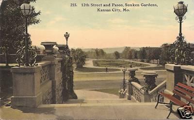 KANSAS CITY, MISSOURI THE SUNKEN GARDENS @ 12th STREET & ...