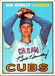 1967 Topps Baseball Card Bob Hendley Chicago Cubs sk2201