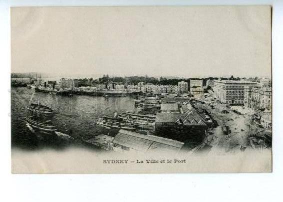144693 AUSTRALIA SYDNEY La Ville et le Port Vintage postcard