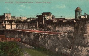 Vintage Postcard Fortaleza La Cabana Cabanas Fortress Havana Cuba