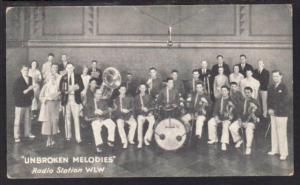 Unbroken Melodies Radio Station WLW Columbus Postcard 4209