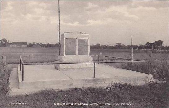 Ohio Piqua Soliders Monument-Albertype