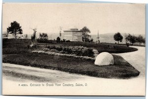 postcard Salem, Ohio - Entrance to Grand View Cemetery, Salem, O. Rotograph