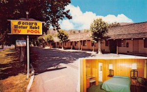SONORA CALIFORNIA~SONORA MOTOR HOTEL-MULTI IMAGE~LOT OF 2 1960s POSTCARDS
