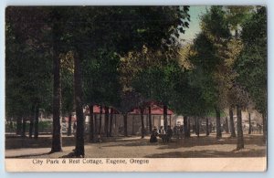 Eugene Oregon Postcard City Park Rest Cottage Exterior View 1908 Vintage Antique
