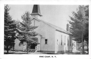 Pine Camp, NY New York  CHURCH  (Fort Drum) Jefferson County  B&W Postcard
