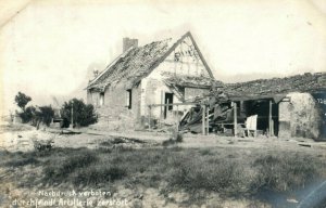 c1916 RPPC WW1 Battle Of Saint Mihiel Bombed Buildings #2 Vintage Postcard P113