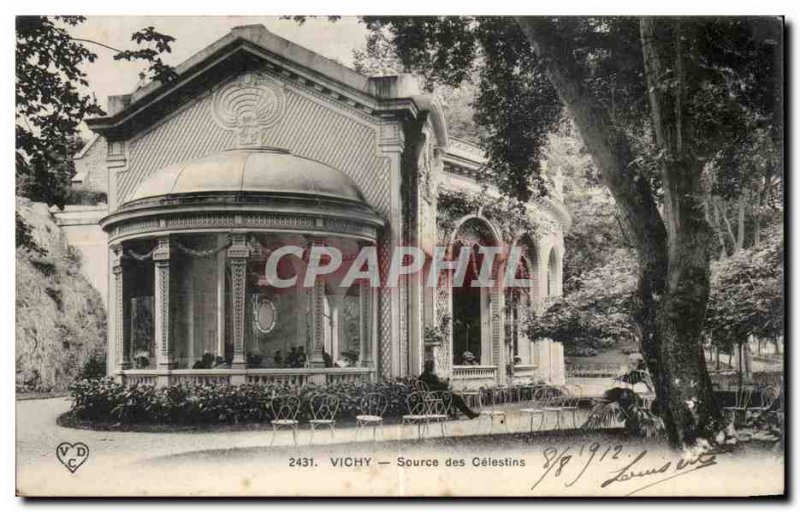 Postcard Old Vichy Source of Celestins